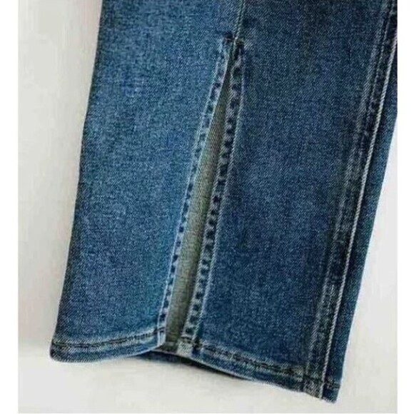 Hudson Jeans Barbara High Waist Straight Leg Spliced Hem Retail $195 Size 30 - Picture 5 of 5